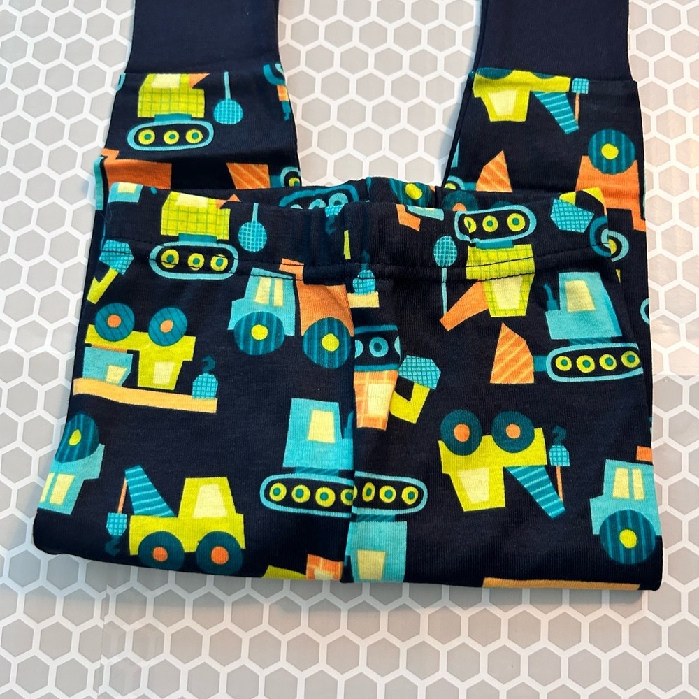 NWT Old Navy Navy with Teal & Orange Truck Graphic Pajama Set. Size 12-18M - Picture 4 of 8